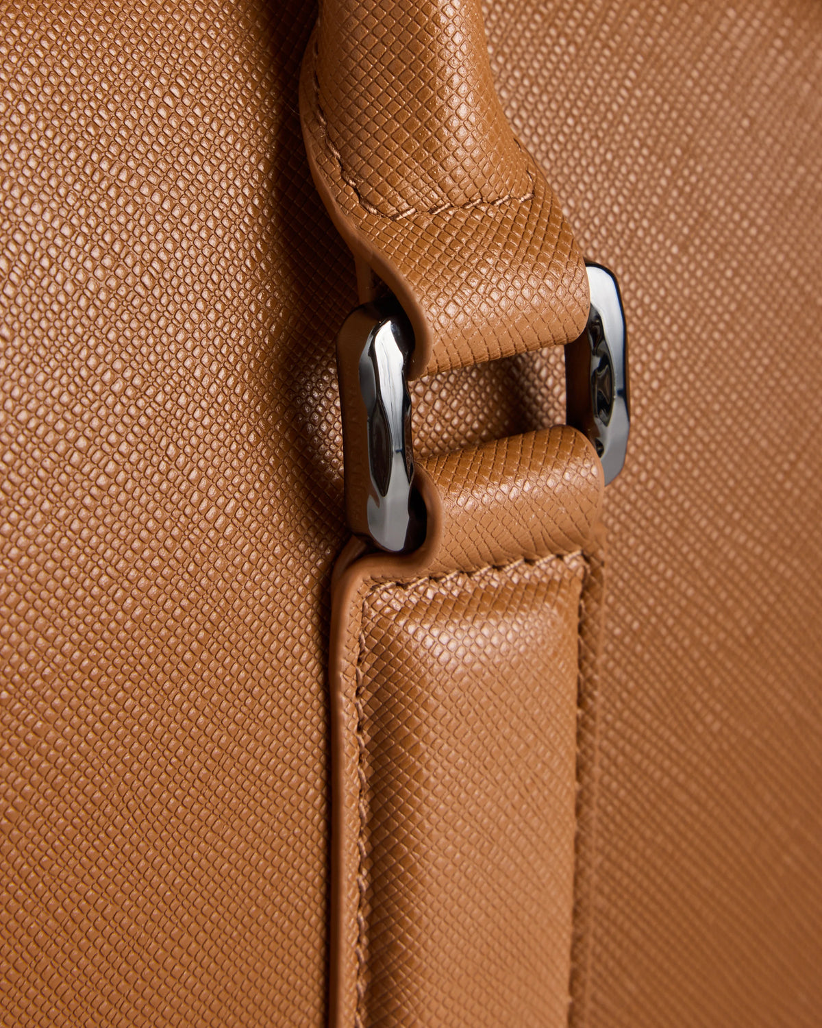 Italian Saffiano Briefcase - One Size / Hickory