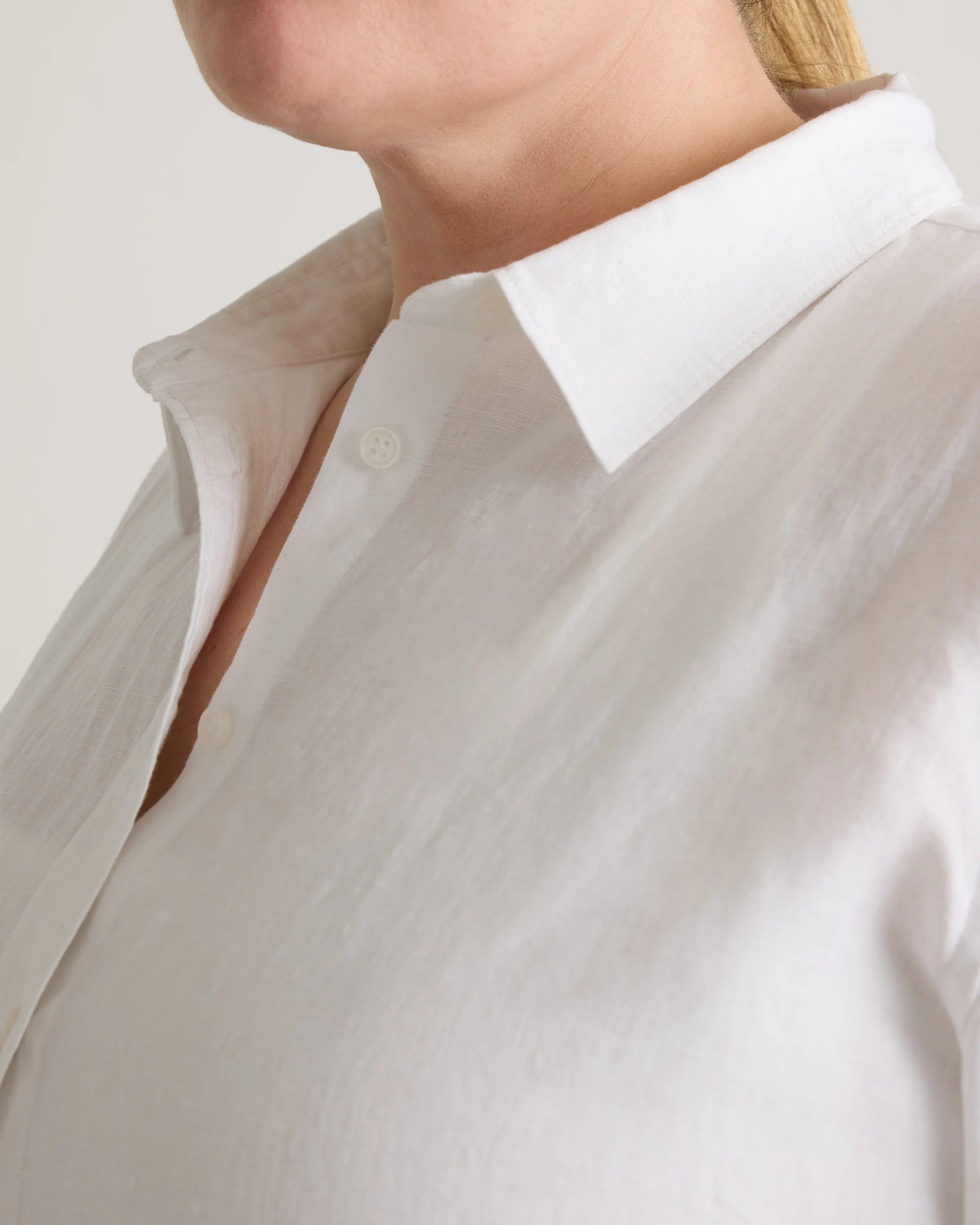 100% European Linen Long Sleeve Shirt - 1X / Flax
