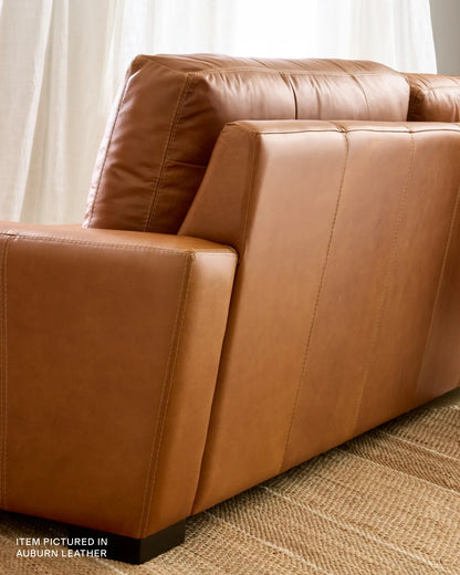 Stillman U Sectional in Leather - One Size / Auburn
