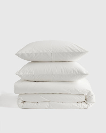 Organic Brushed Cotton Duvet Cover Set - Twin / Toffee