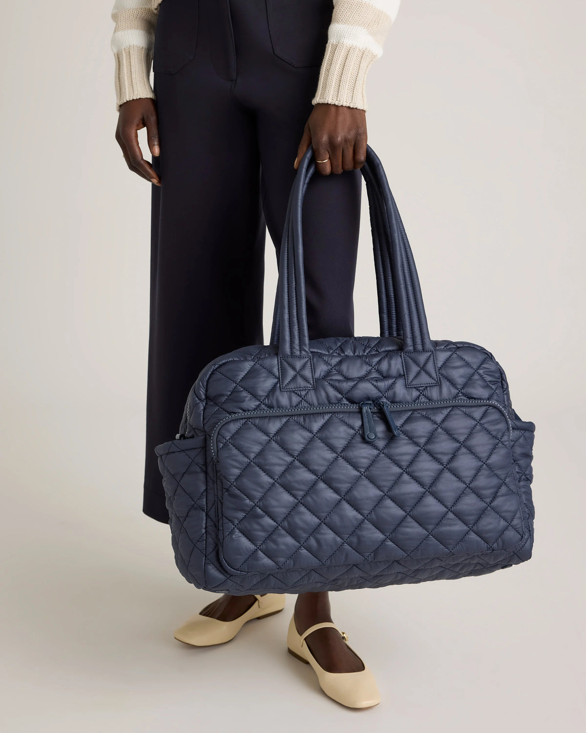 Transit Quilted Duffle Bag - One Size / Taupe Brown