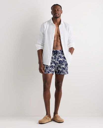 Italian Swim Trunks - 5.5" - XS / Navy Diamond Geo