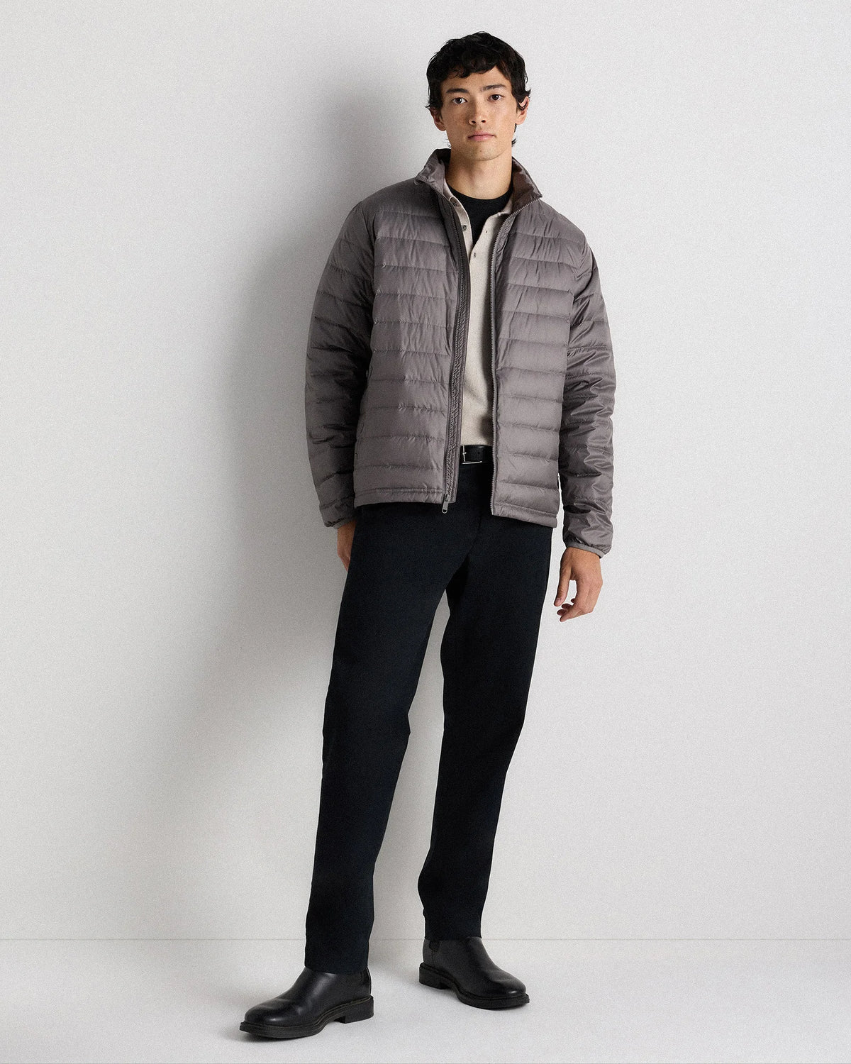 Lightweight Down Packable Puffer Jacket - XS / Overcast Grey