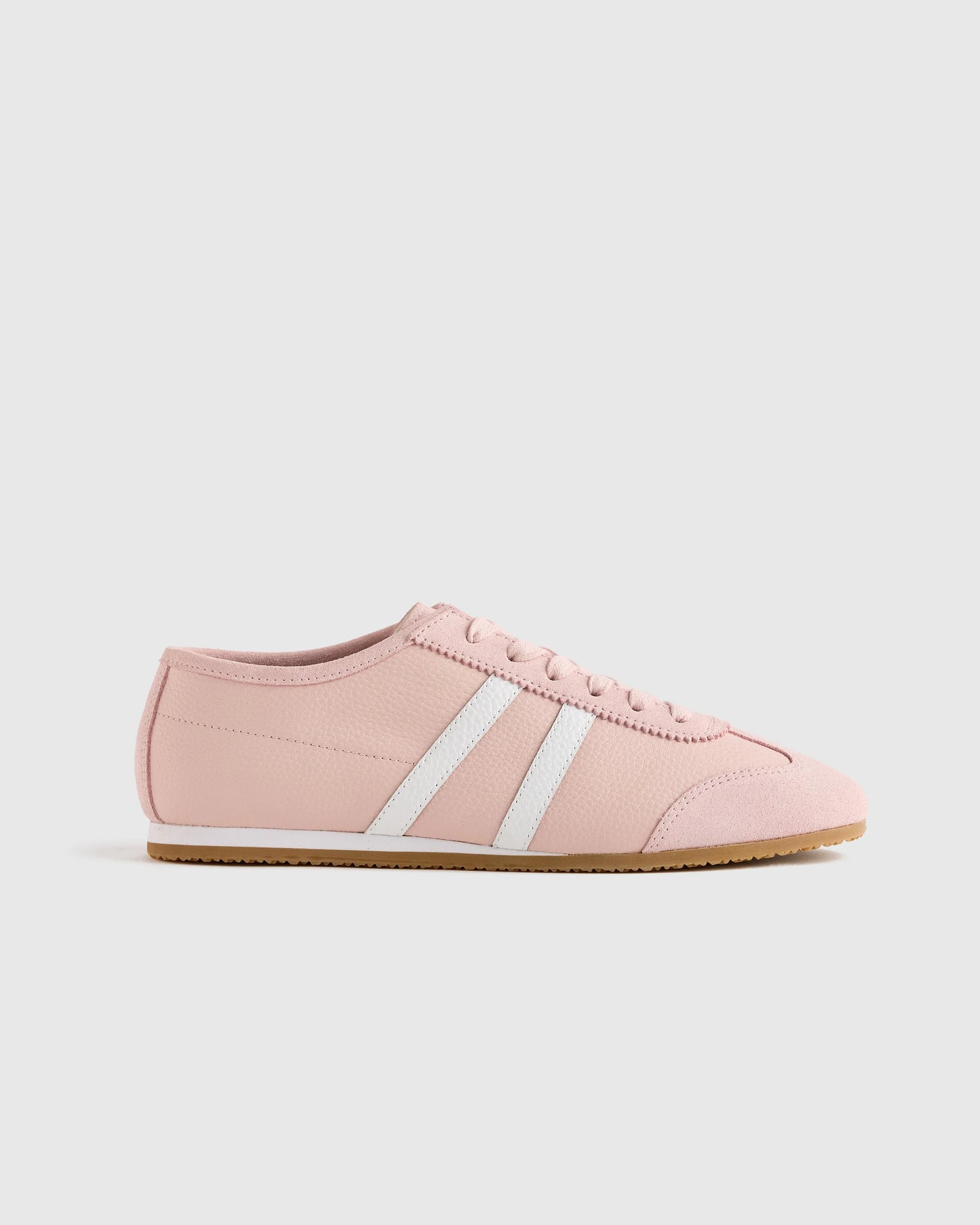 Italian Leather & Suede Low Profile Sneaker - 5 / Electric Blue