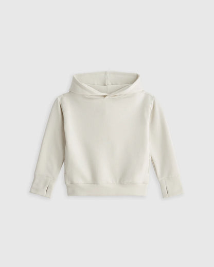 Girls SuperSoft Fleece Crop Pullover Hoodie - 2T / Off-White