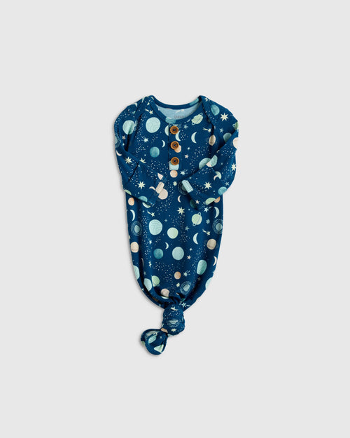 Bamboo Gown, Hat & Swaddle Layette Set - One Size / Celestial Dreams