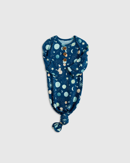 Bamboo Gown, Hat & Swaddle Layette Set - One Size / Celestial Dreams