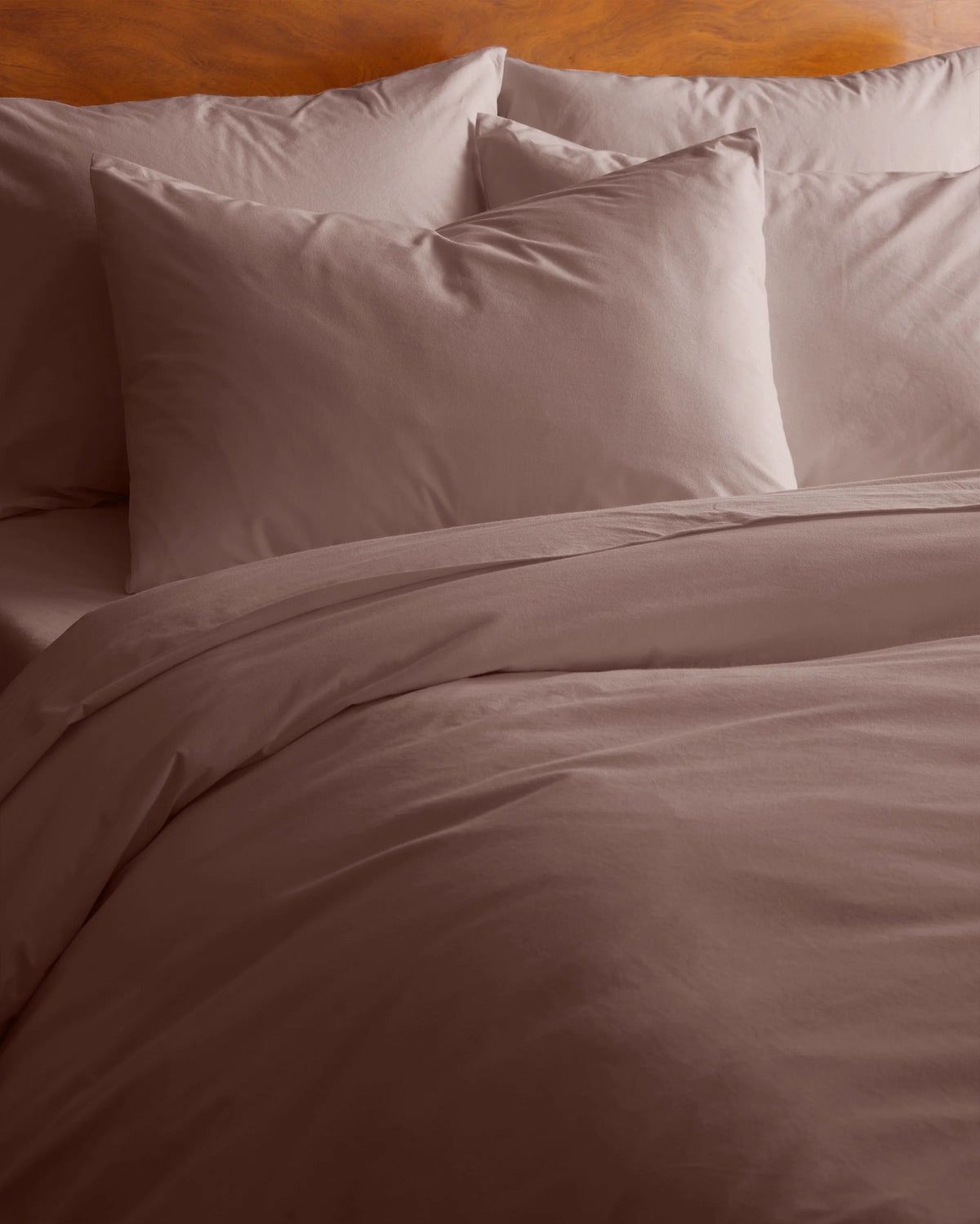 Organic Brushed Cotton Sham Set - Standard / Toffee