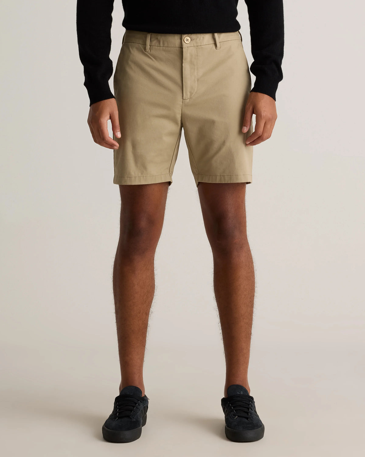 Organic Cotton Classic Stretch Chino Shorts - 7" - 30 / Stone