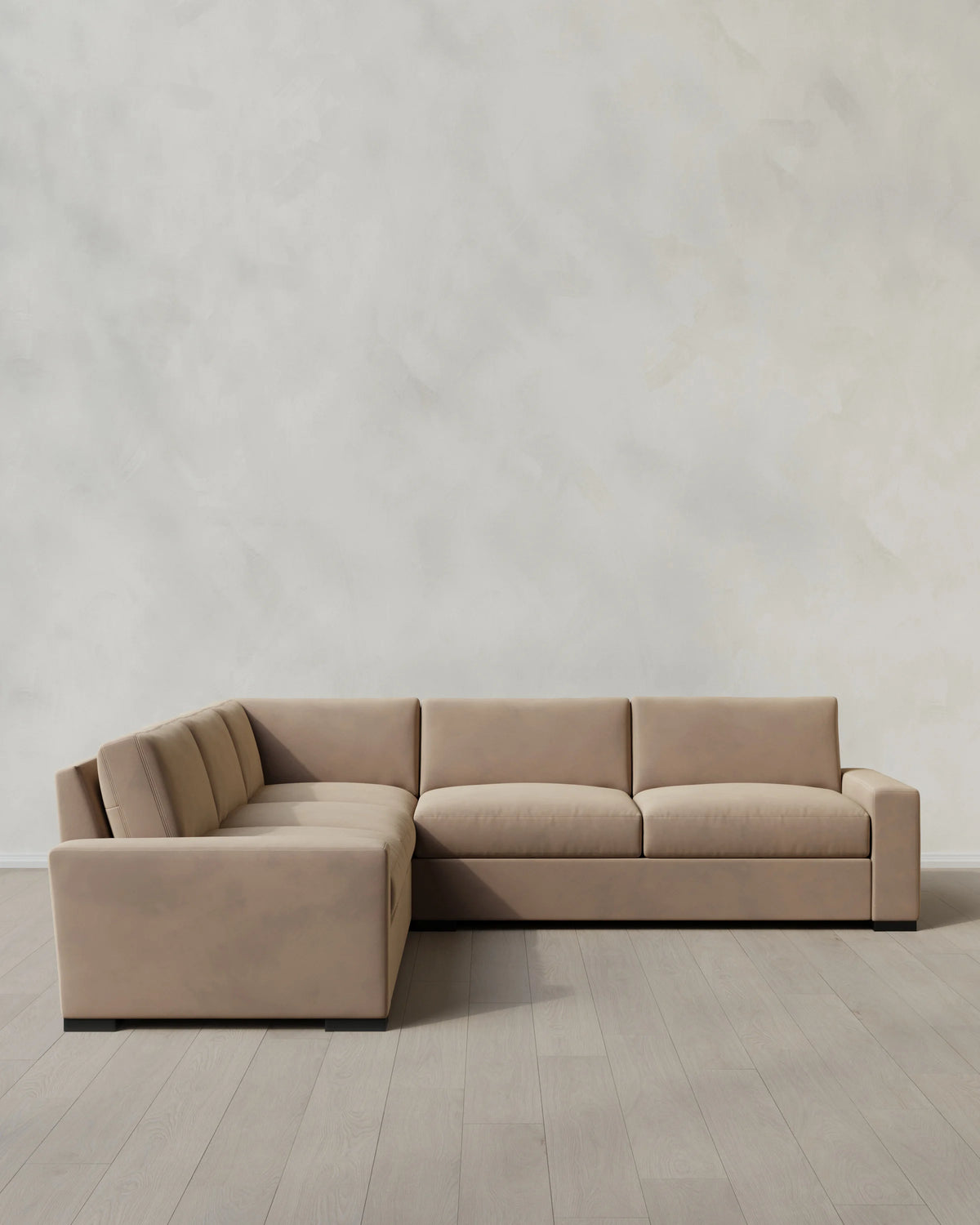 Stillman L Sectional in Performance Velvet - 116x116 / Java