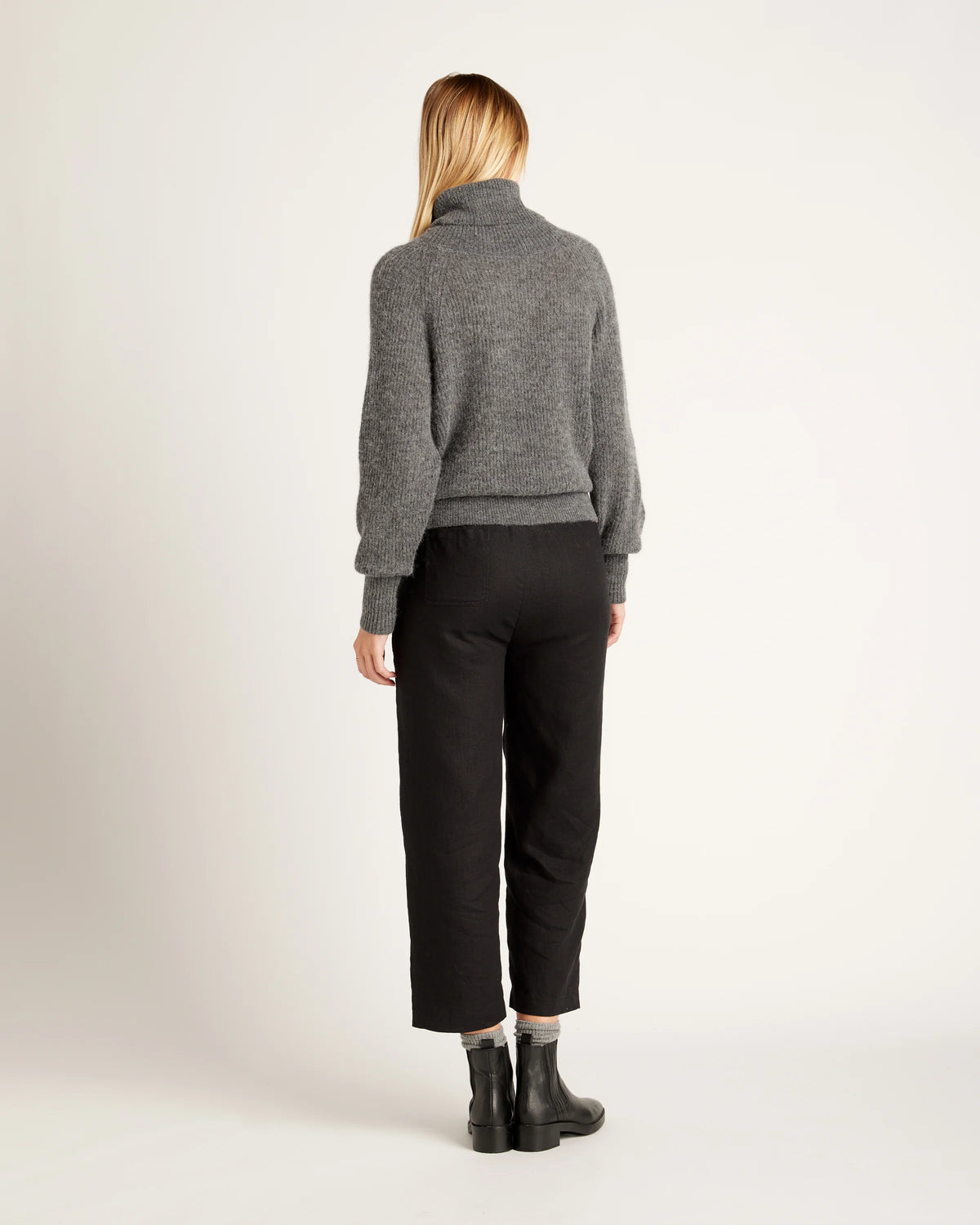 Baby Alpaca-Wool Turtleneck - XS / Light Grey