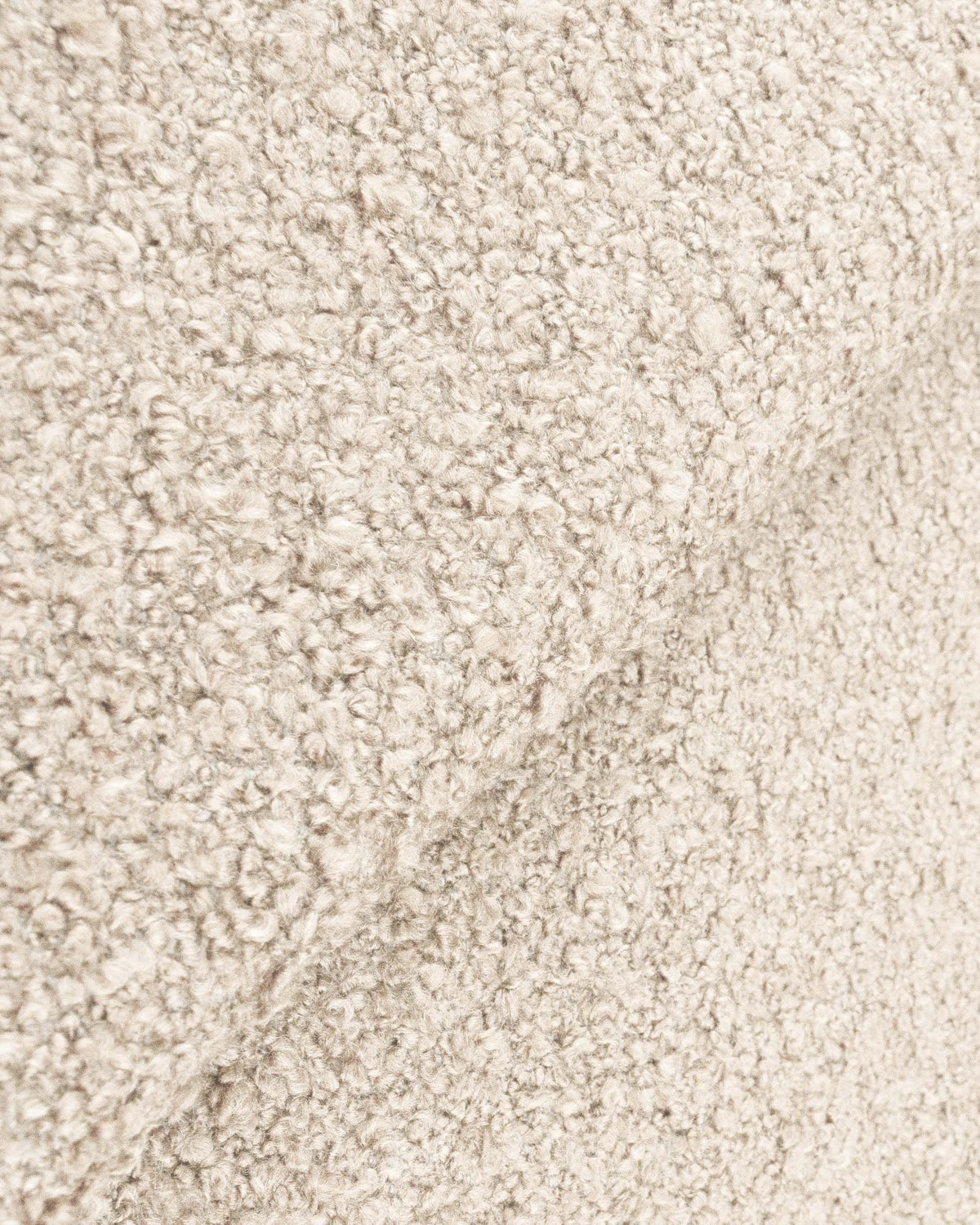 Plush Boucle Curved Bed - Full / Ivory