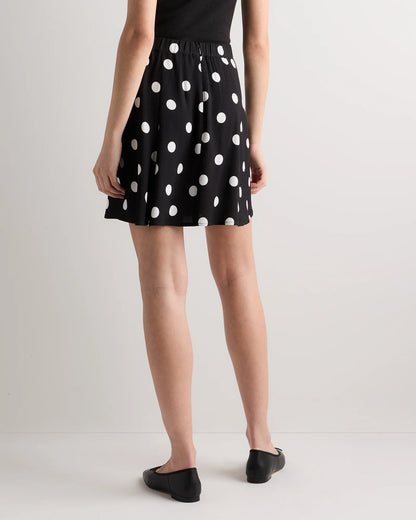 Lightweight Crepe A-Line Mini Skirt - XS / Moonstone Blue