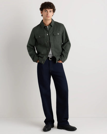 Organic Waxed Canvas Trucker Jacket - S / Black