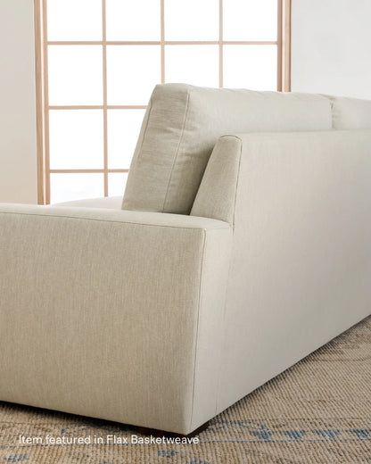 Stillman U Sectional in Performance Basketweave - One Size / Flax