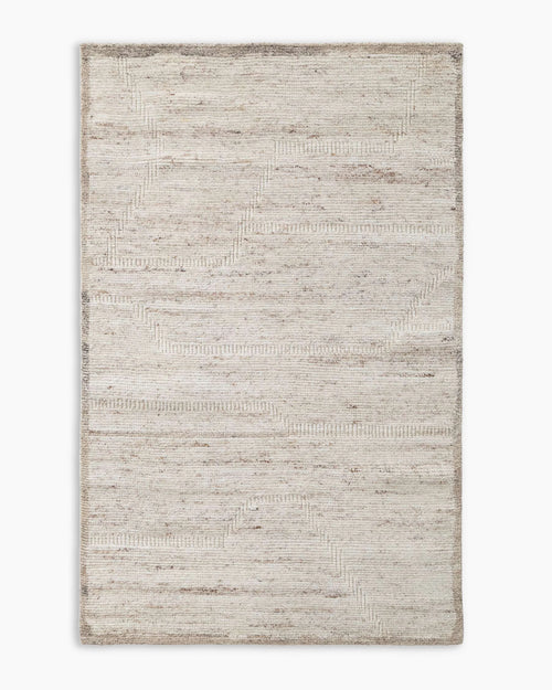 Wynona Hand-Knotted Wool Rug - 5' x 7'6" / Beige