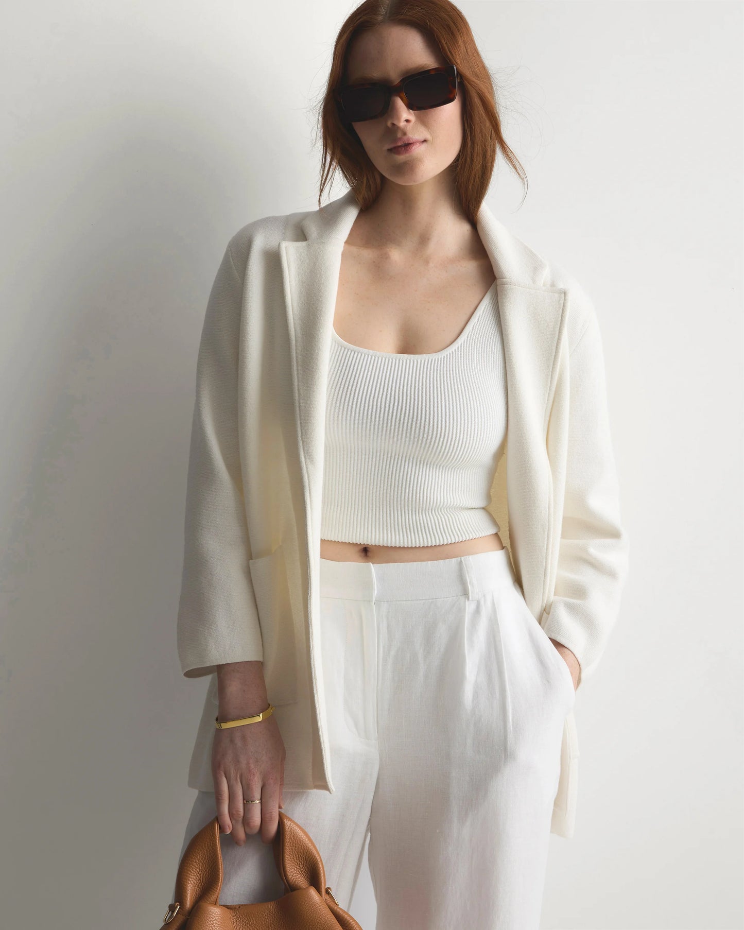 100% Organic Cotton Knit Blazer - XS / Heather Dove Grey