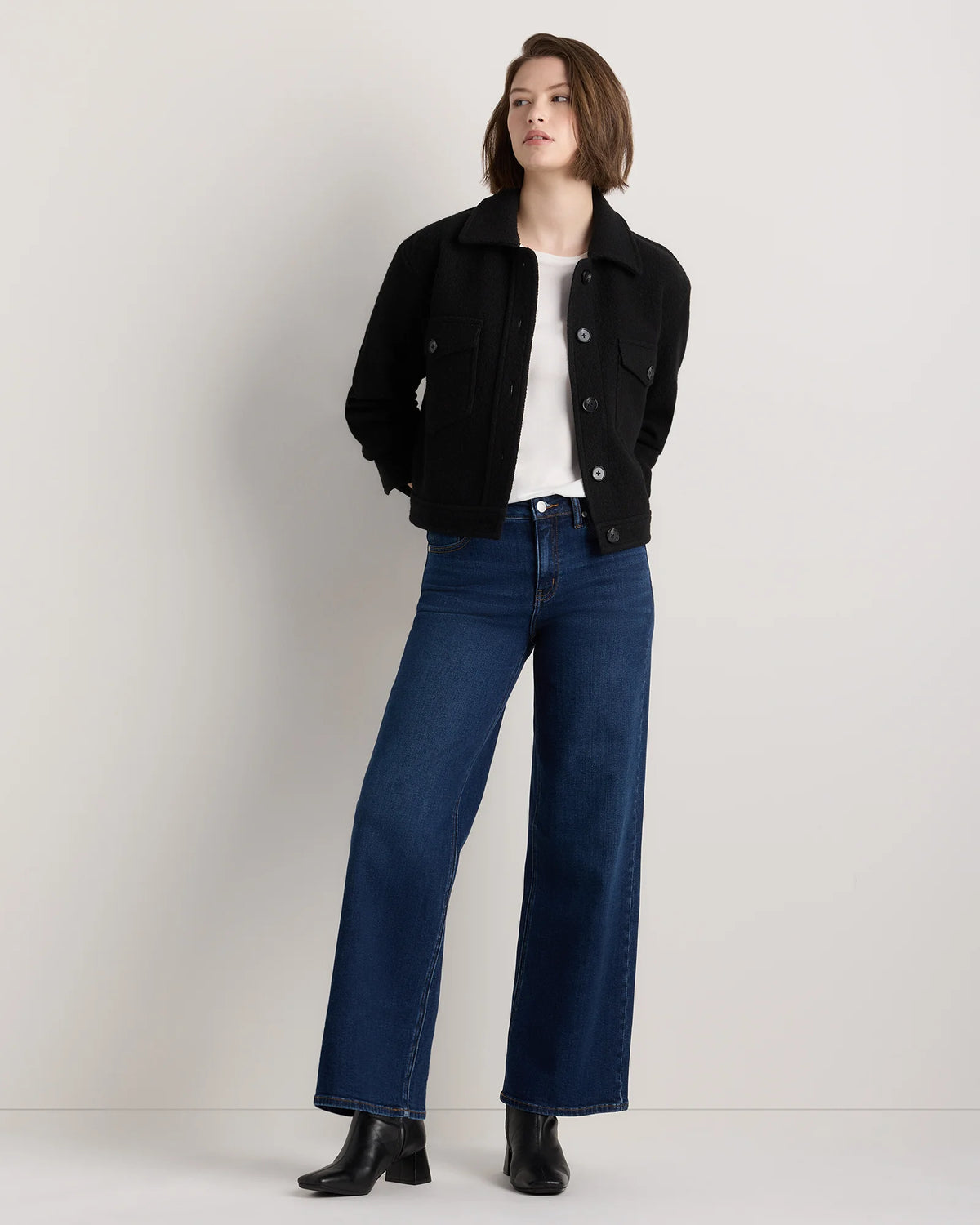 Luna Stretch Wide Leg Jeans - 24 / Frosted Blue
