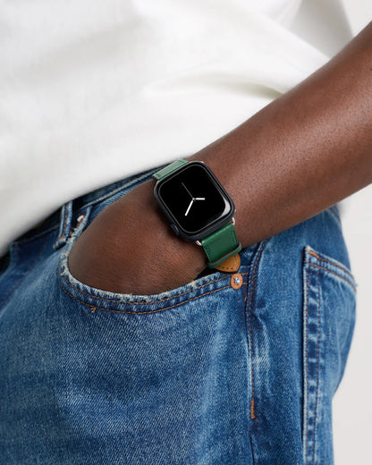 Leather Smartwatch Band - 38mm - 42mm / Cognac