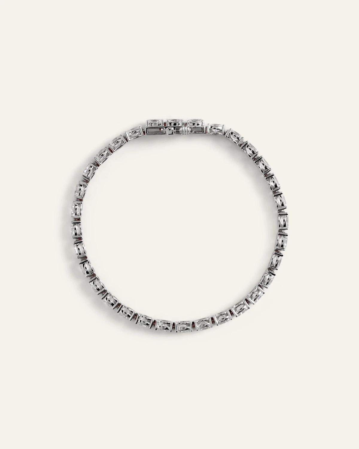 14K Gold Lab Grown Diamond East-West Oval Tennis Bracelet - 10ctw - 6.5" / Yellow Gold