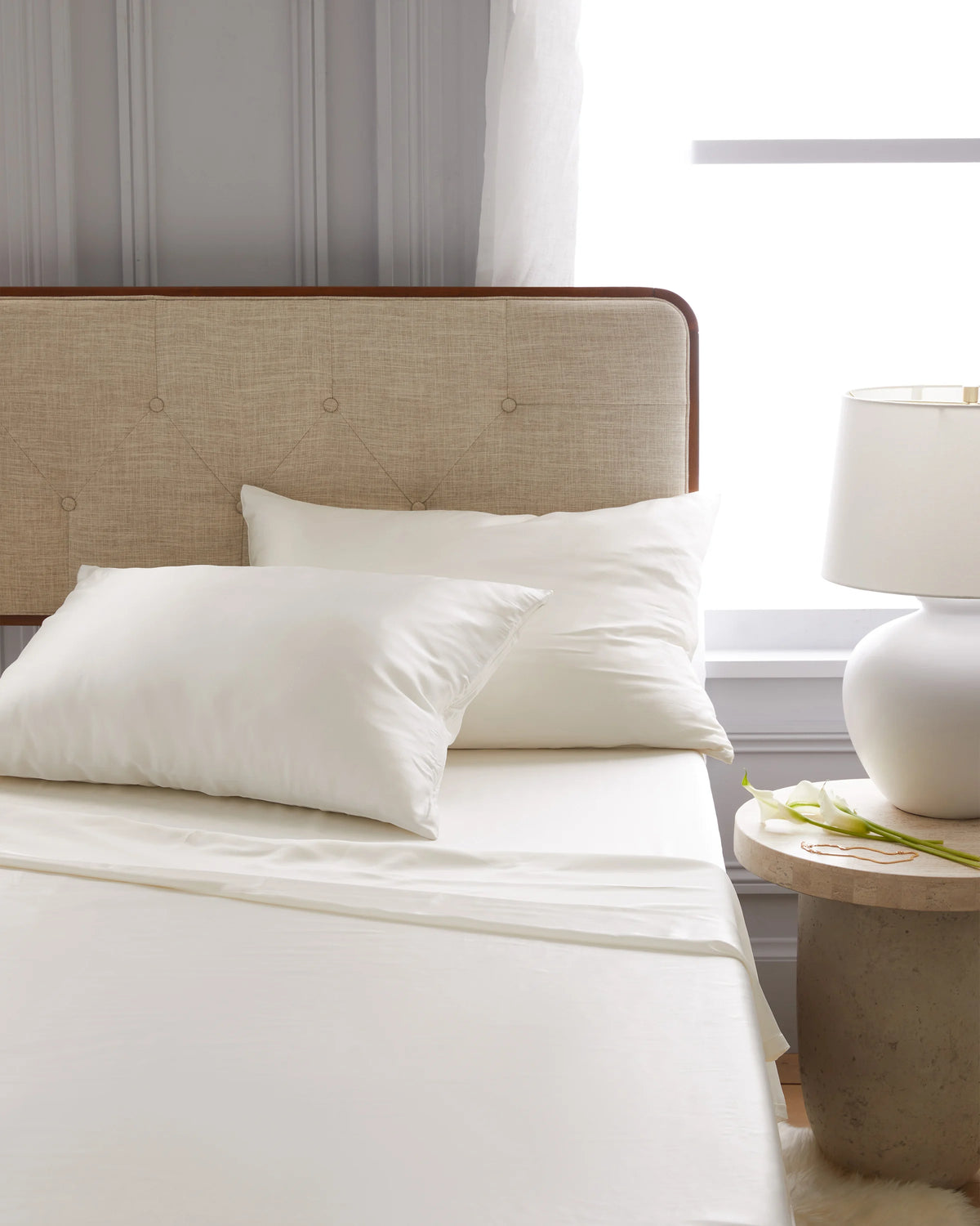Mulberry Silk Sheet Set - Queen / Ivory