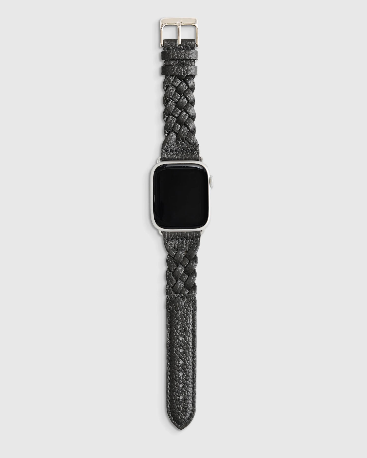 Braided Leather Smartwatch Band - 38mm - 42mm / Dark Brown