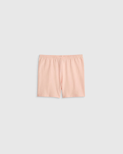 Organic Cotton Cartwheel Shorts - 6 / Soft Rose