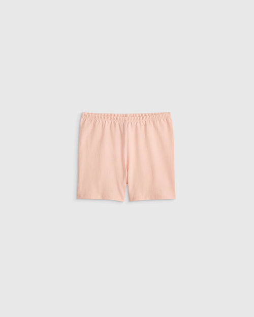 Organic Cotton Cartwheel Shorts - 6 / Soft Rose