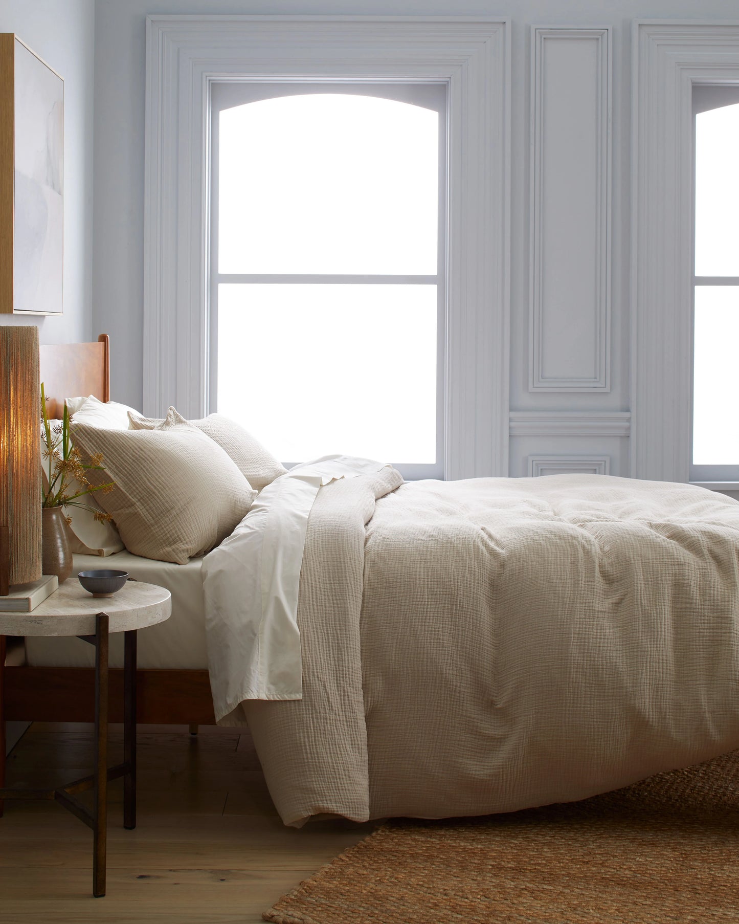 Organic Cotton Gauze Duvet Cover - Twin / Dried Sage