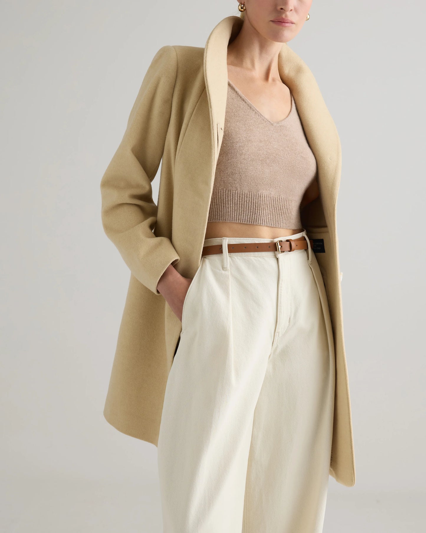 Italian Wool Cocoon Coat - XS / Black