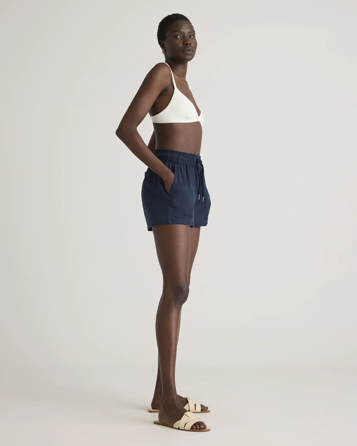 Vintage Wash Tencel Utility Shorts - XS / Moonstone Blue