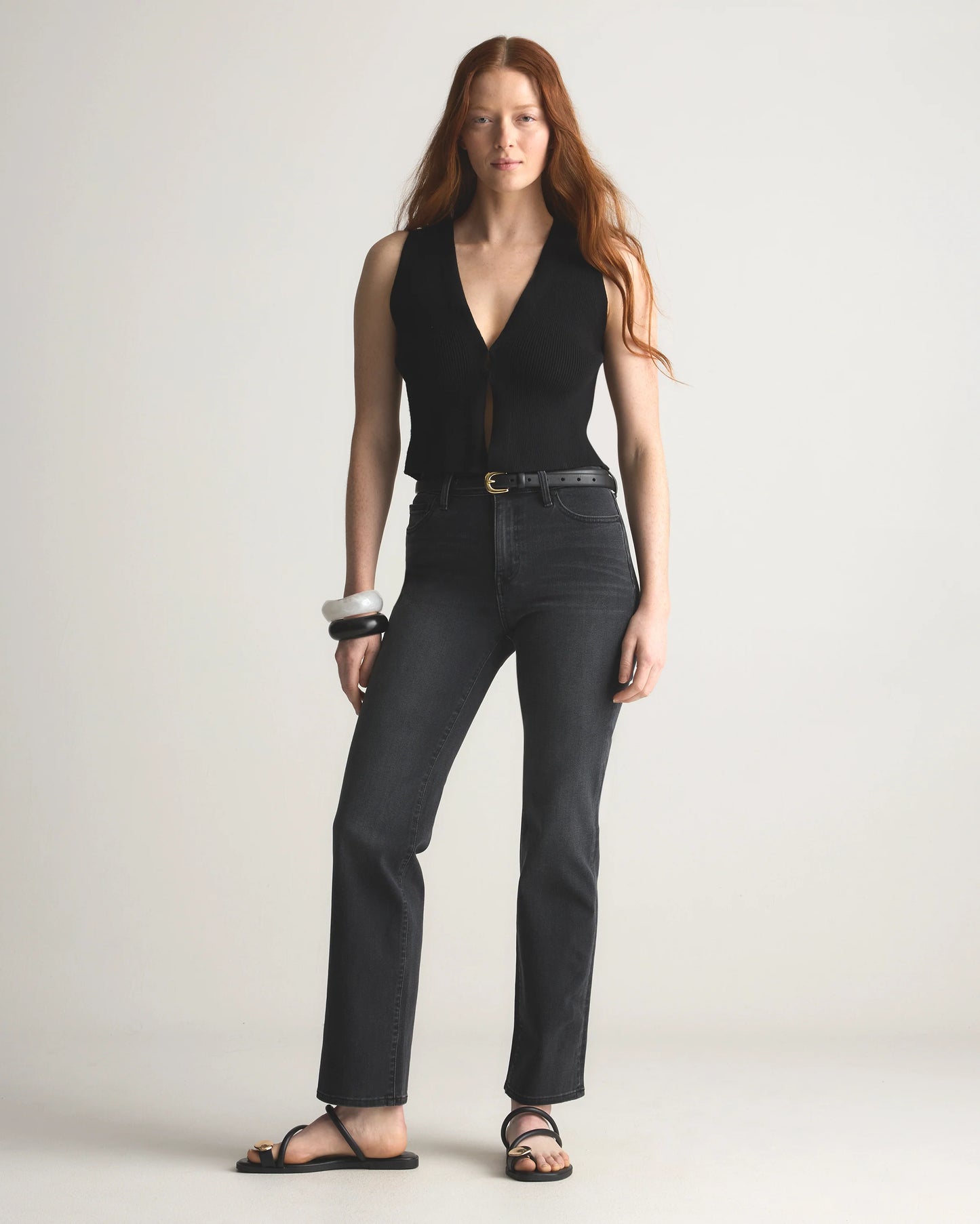 Bella Stretch Straight Jeans - 24 / Twilight Blue Fray