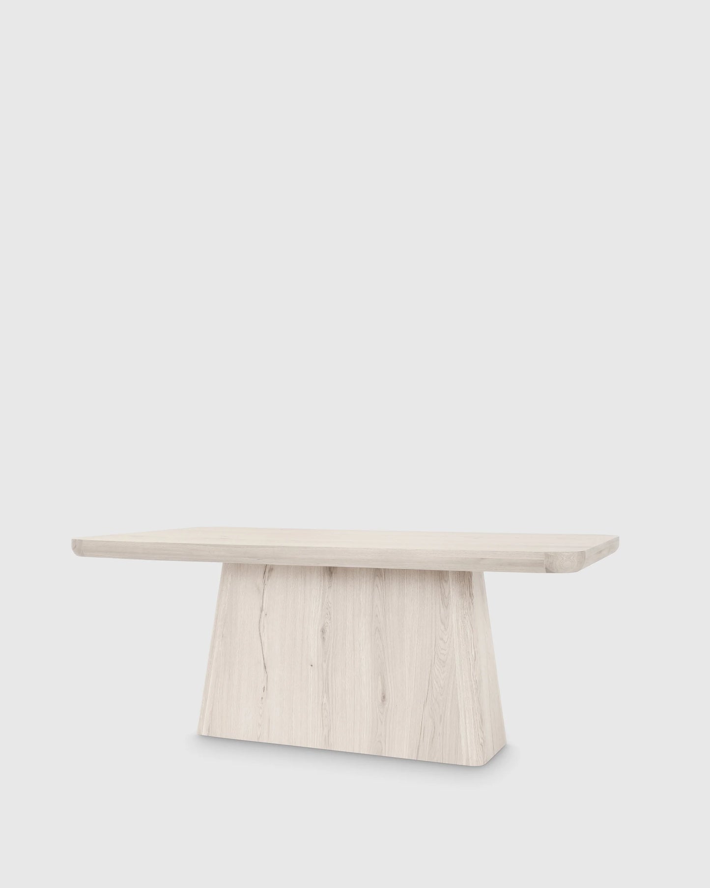 Rustic Oak Plinth Dining Table - 71" / Natural