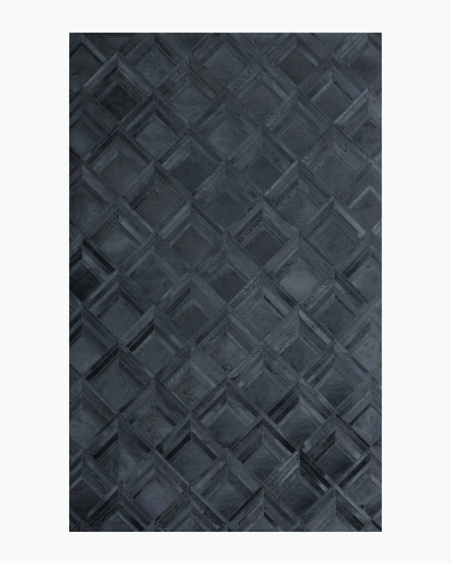 Blocks Hair on Hide Rug - 5' x 8' / Black