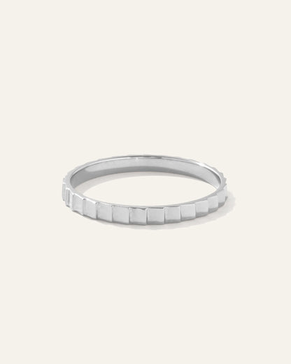 14k Gold Ridge Band - 4 / Yellow Gold