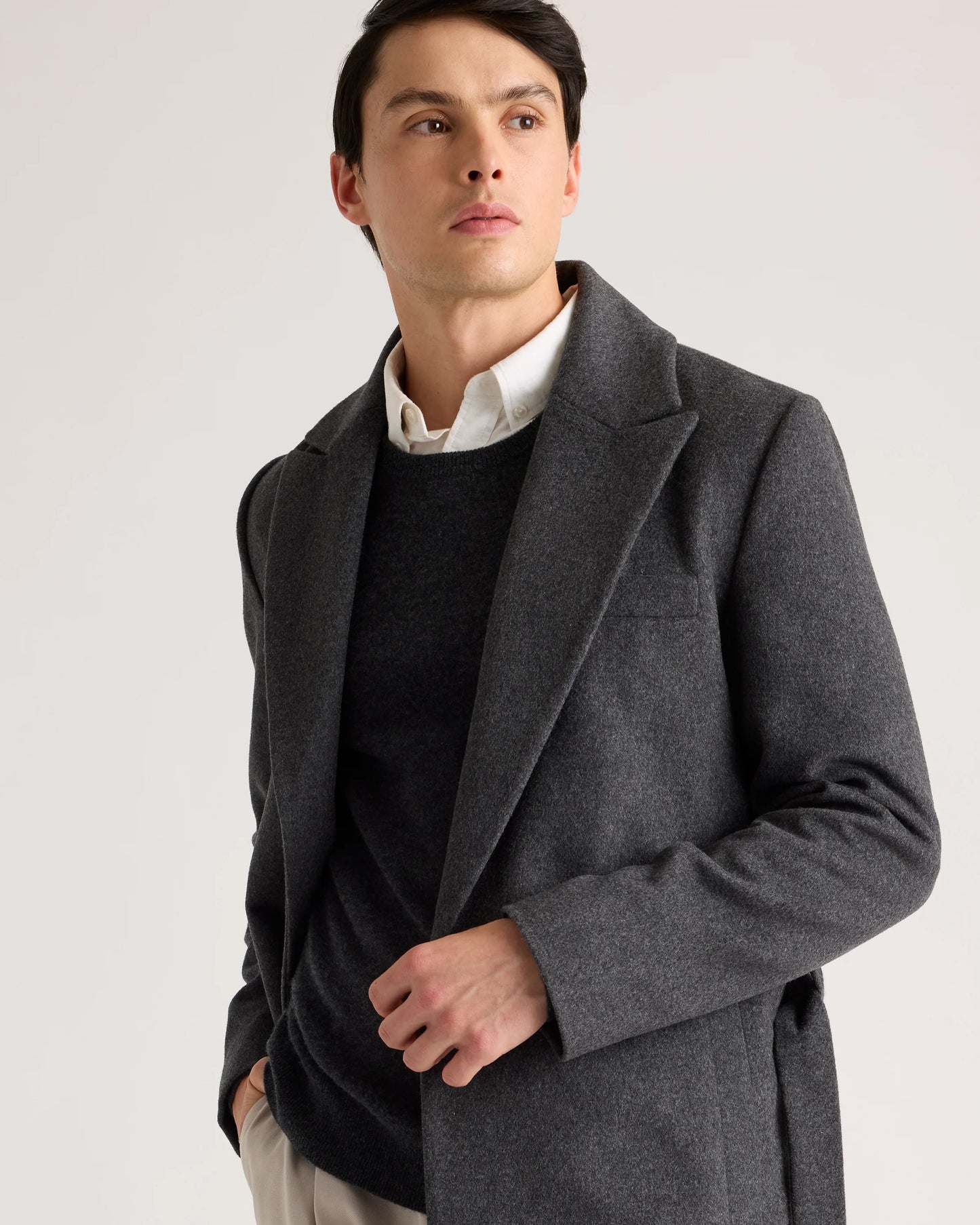 Italian Wool Belted Overcoat - S / Caramel