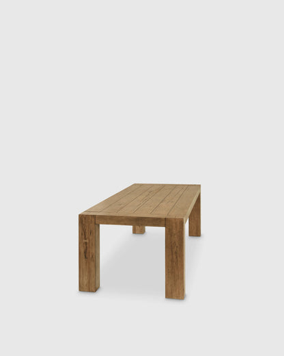 Reclaimed Oak Parsons Dining Table - One Size / Weathered Oak
