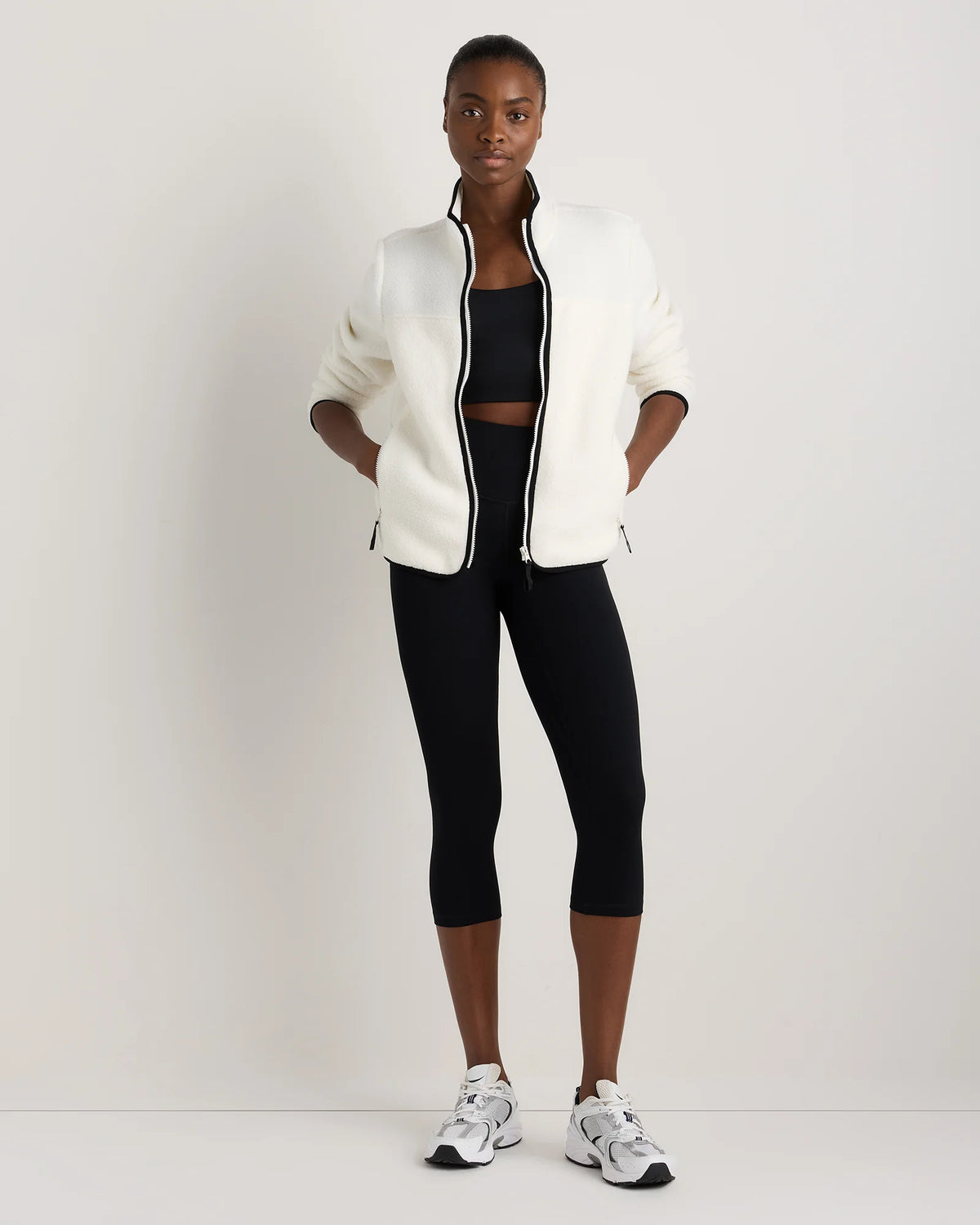 Sherpa Full-Zip Jacket - XS / Deep Navy/Spa Blue