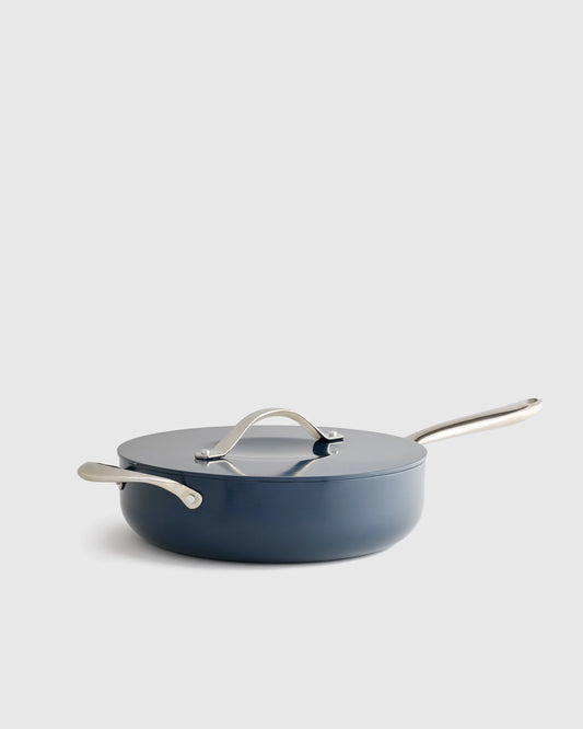 Ceramic Nonstick Saute Pan with Lid - One Size / Navy