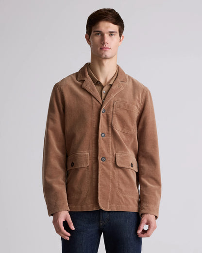 Organic Stretch Corduroy Chore Jacket - S / Seaweed