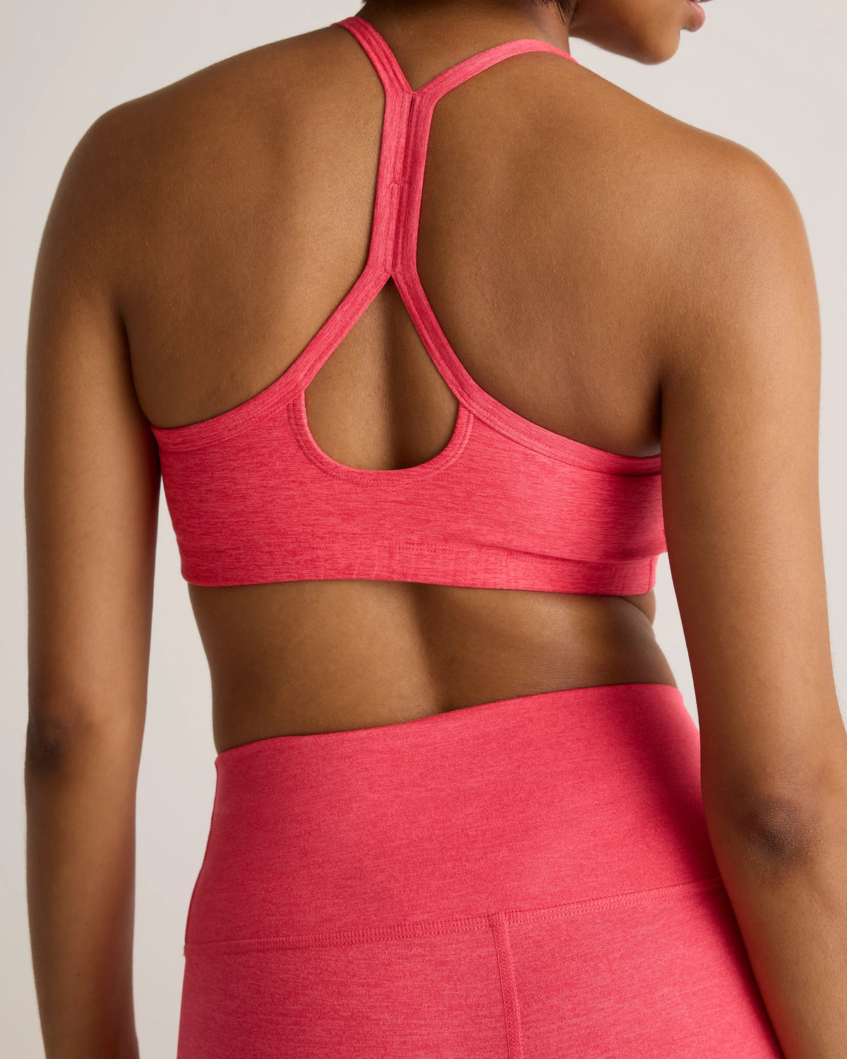 Ultra-Soft Scoop Neck Racerback Bra - XS / Heather Coral