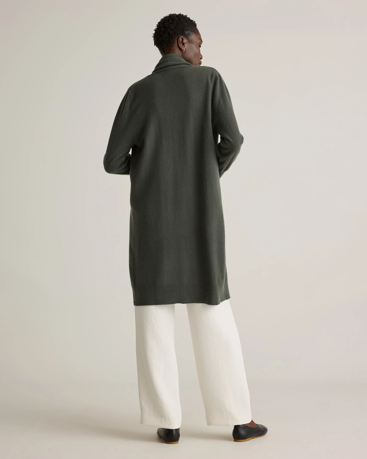 Mongolian Cashmere Duster Cardigan Sweater - XS / Oatmeal
