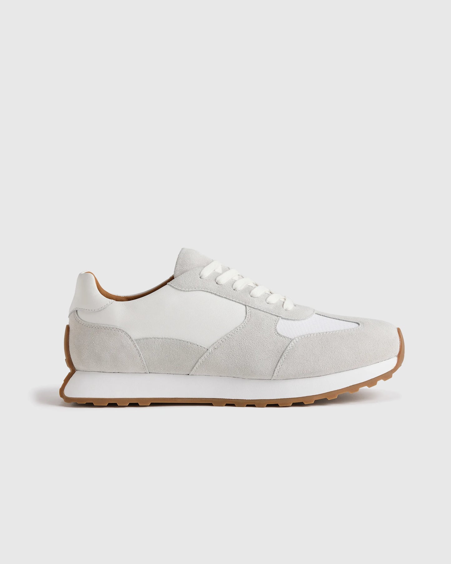 Italian Leather and Suede Retro Runner - 7 / Dark Navy