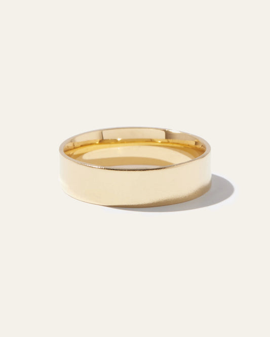 Wide Band - 4 / Gold Vermeil