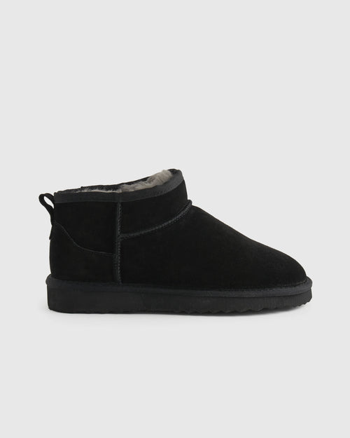 Australian Shearling Mini Boot - 6 / Black
