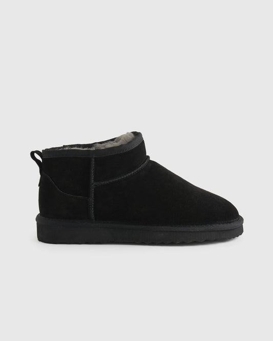 Australian Shearling Mini Boot - 6 / Black