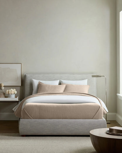Organic Ribbed Cotton Shams - Standard / Toffee