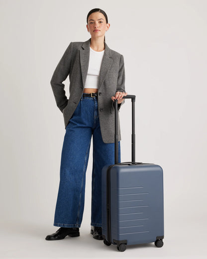 Expandable Carry-On Suitcase - One Size / Dark Green