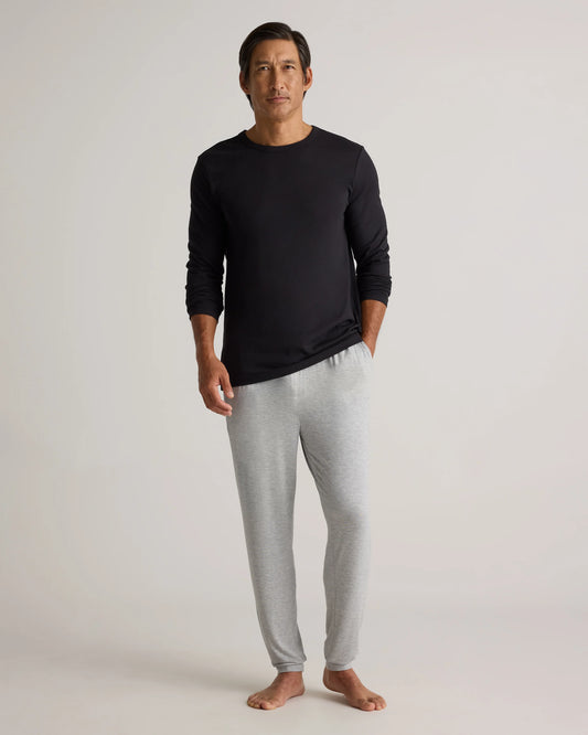 Bamboo Jersey Lounge Jogger - S / Heather Grey