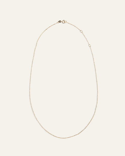 10K Gold Delicate Cable Chain Necklace - 14-16" / Yellow Gold